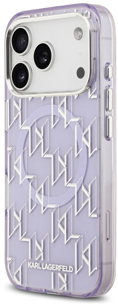 Karl Lagerfeld IML KL Monogram MagSafe dėklas skirtas Apple iPhone 17 Pro Max Violetinė