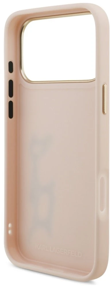 Karl Lagerfeld Karl Script Logo dėklas skirtas Apple iPhone 17 Pro Max rožinės spalvos
