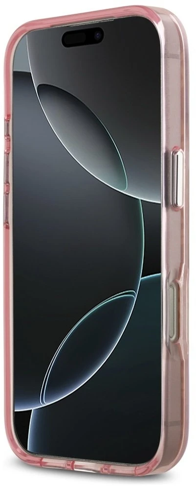 Dėklas Karl Lagerfeld IML Choupette Head Logo MagSafe skirtas Apple iPhone 17 Pro Max rožinės spalvos