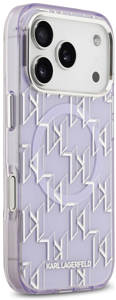Karl Lagerfeld IML KL Monogram MagSafe dėklas skirtas Apple iPhone 17 Pro Max Violetinė