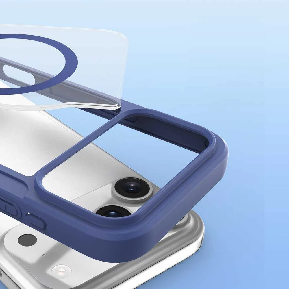 Dėklas Dux Ducis Skin X Pro skirtas Apple iPhone 17 Pro Max, suderinmas su MagSafe – mėlynos spalvos