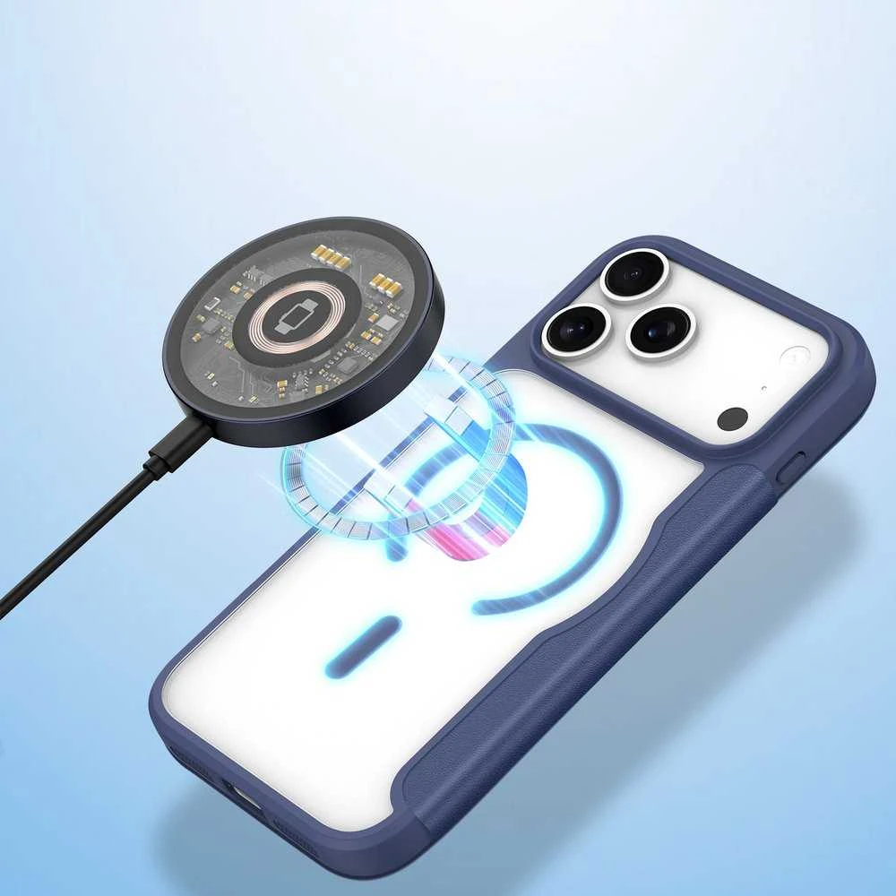 Dėklas Dux Ducis Skin X Pro skirtas Apple iPhone 17 Pro Max, suderinmas su MagSafe – mėlynos spalvos