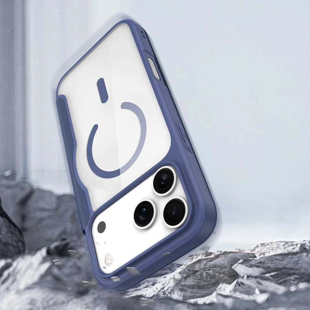 Dėklas Dux Ducis Skin X Pro skirtas Apple iPhone 17 Pro Max, suderinmas su MagSafe – mėlynos spalvos