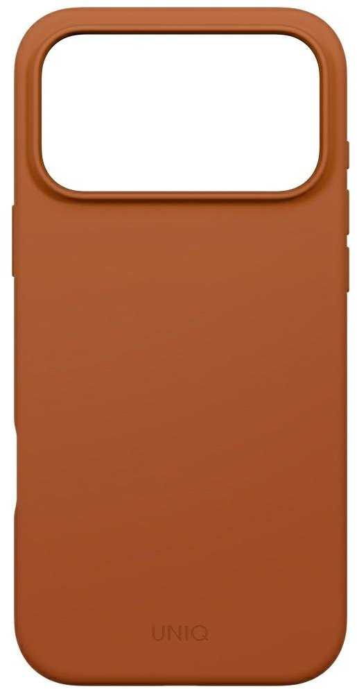 UNIQ Lino dėklas skirtas Apple iPhone 17 Pro Max Magclick Charging oranžinės spalvos