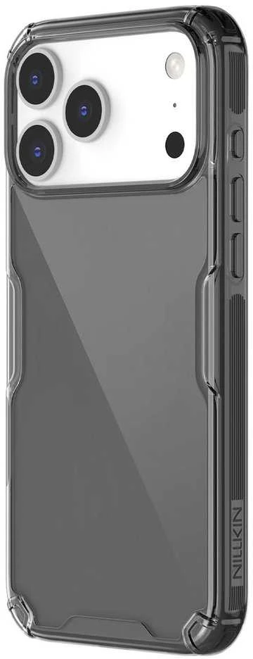 Nillkin Nature TPU PRO dėklas skirtas Apple iPhone 17 Pro Max skaidrus juodos spalvos