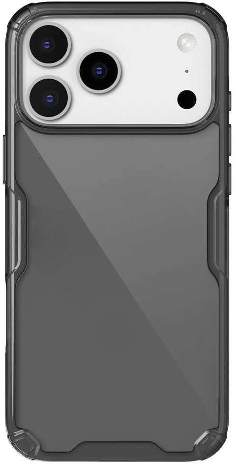 Nillkin Nature TPU PRO dėklas skirtas Apple iPhone 17 Pro Max skaidrus juodos spalvos