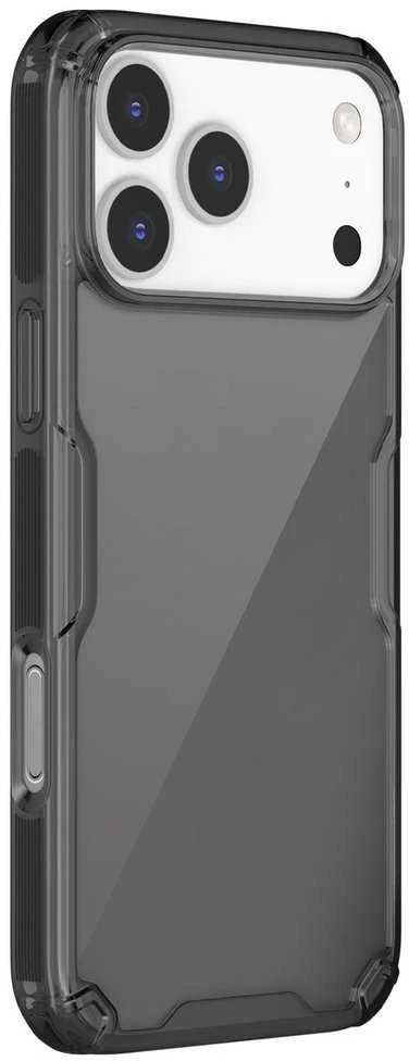 Nillkin Nature TPU PRO dėklas skirtas Apple iPhone 17 Pro Max skaidrus juodos spalvos