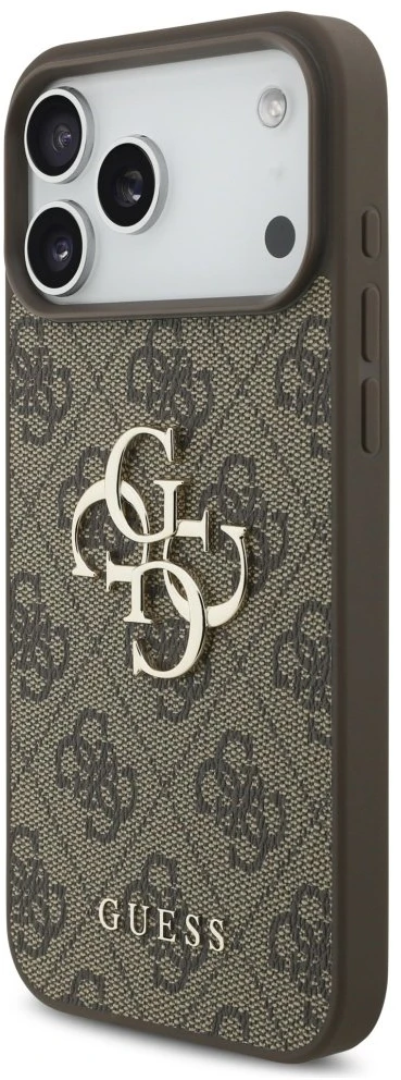 Dėklas Guess 4G Big Logo skirtas Apple iPhone 17 Pro Max rudos spalvos