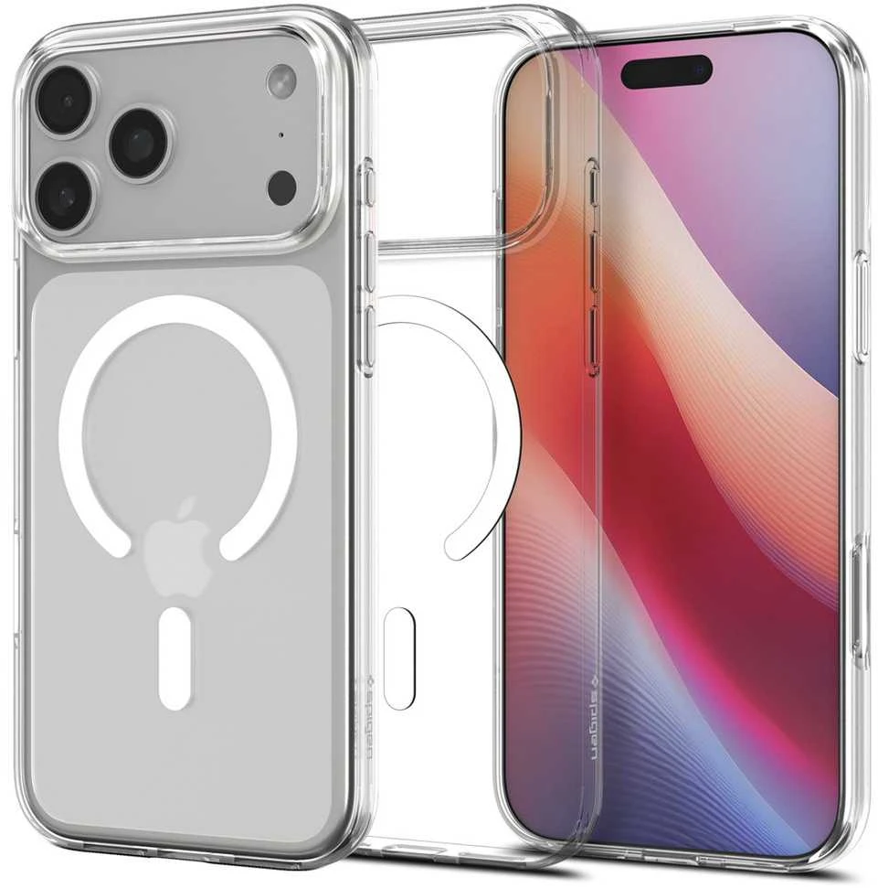 Dėklas „Spigen Liquid Crystal MagSafe“, skaidrus baltas - iPhone 17 Pro Max