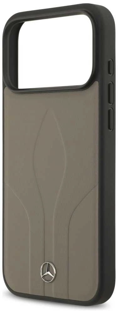 Dėklas Mercedes Leather The Move MagSafe skirtas Apple iPhone 17 Pro Max taupe