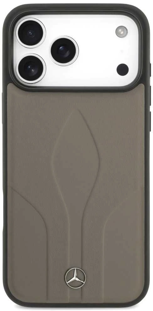 Dėklas Mercedes Leather The Move MagSafe skirtas Apple iPhone 17 Pro Max taupe