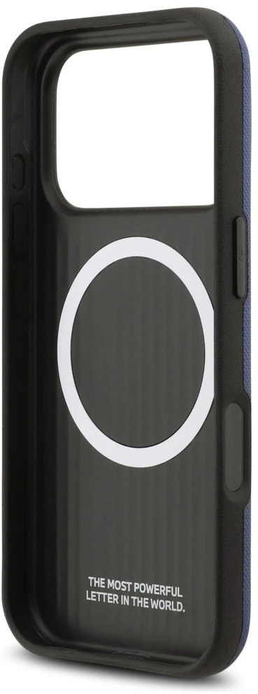 BMW M FW Metal Logo MagSafe dėklas skirtas Apple iPhone 17 Pro Max Navy mėlynos spalvos