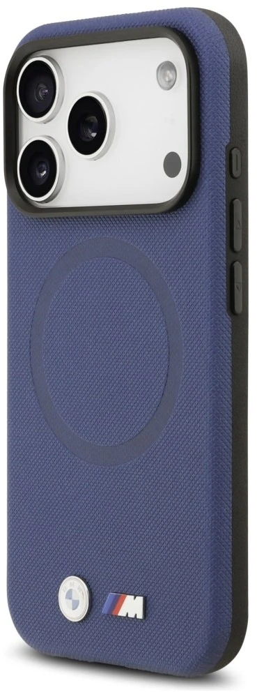 BMW M FW Metal Logo MagSafe dėklas skirtas Apple iPhone 17 Pro Max Navy mėlynos spalvos