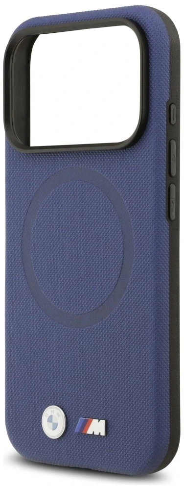 BMW M FW Metal Logo MagSafe dėklas skirtas Apple iPhone 17 Pro Max Navy mėlynos spalvos