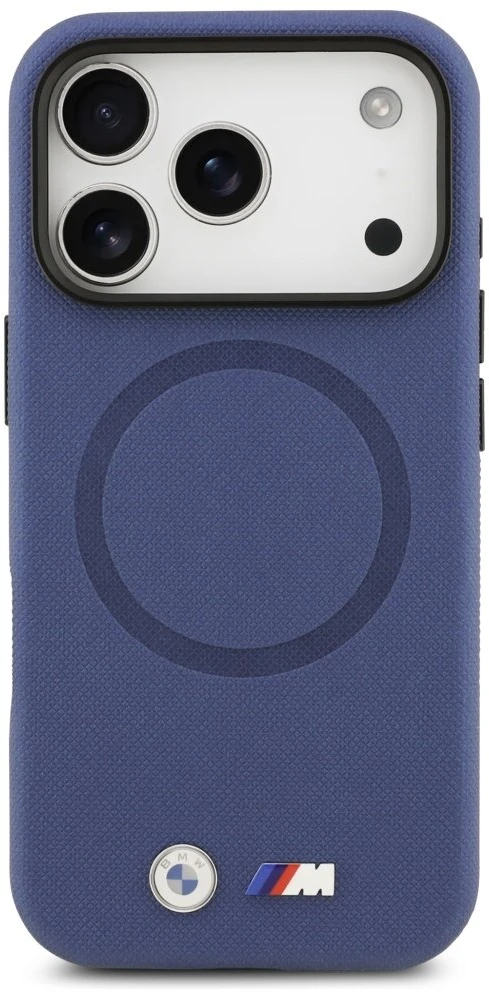 BMW M FW Metal Logo MagSafe dėklas skirtas Apple iPhone 17 Pro Max Navy mėlynos spalvos