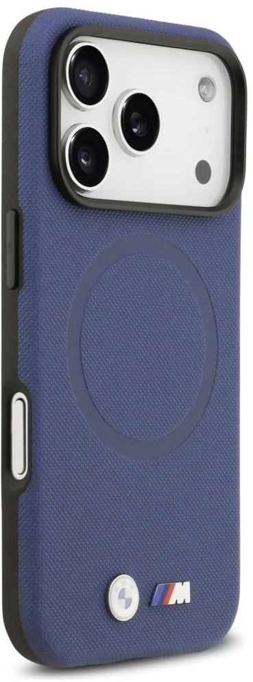 BMW M FW Metal Logo MagSafe dėklas skirtas Apple iPhone 17 Pro Max Navy mėlynos spalvos