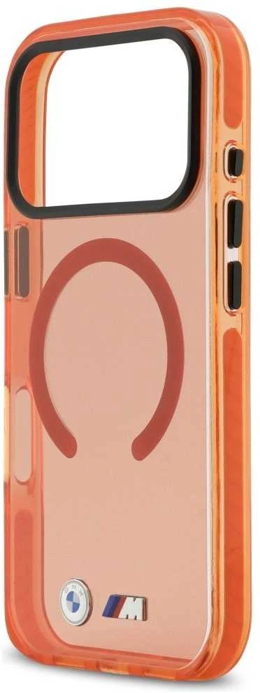 Dėklas BMW M IML Shockproof Metal Logos MagSafe Case for iPhone 17 Pro - Pro Oranžinis