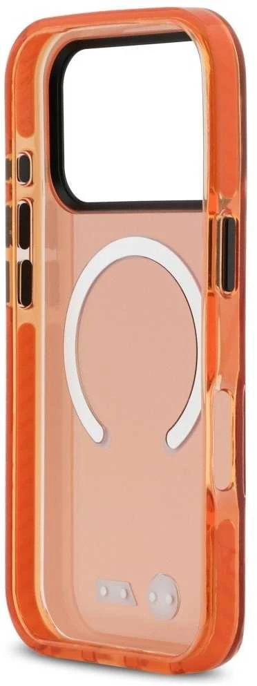 Dėklas BMW M IML Shockproof Metal Logos MagSafe Case for iPhone 17 Pro - Pro Oranžinis