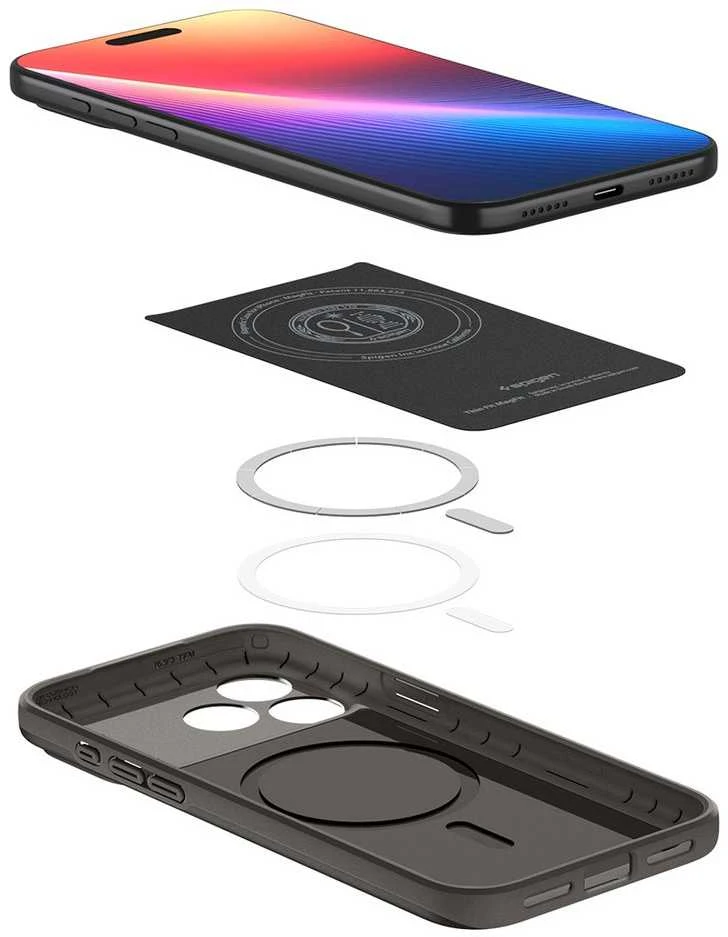 Spigen Thin Fit MagSafe dėklas skirtas Apple iPhone 17 Pro – pilkos spalvos
