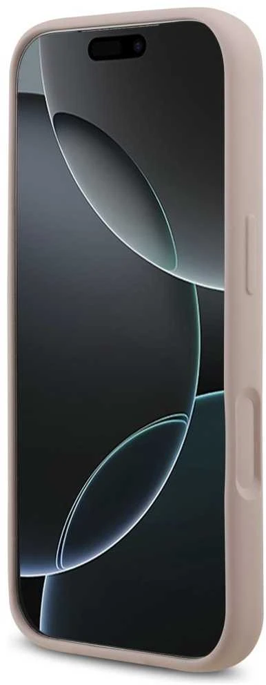 Karl Lagerfeld Liquid Silicone Karl and Choupette MagSafe dėklas skirtas Apple iPhone 17 Pro rožinės spalvos