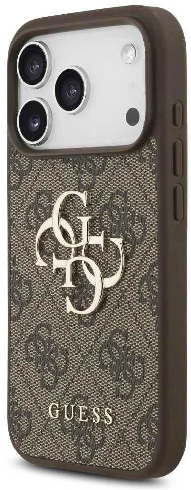 Dėklas Guess 4G Big Logo skirtas Apple iPhone 17 Pro rudos spalvos