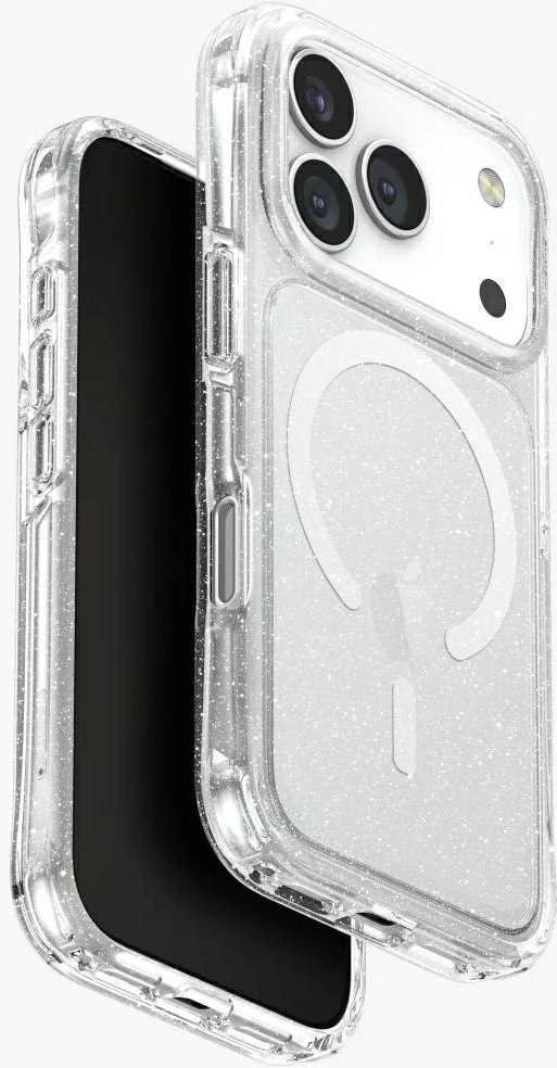 UNIQ LifePro Xtreme Dėklas Apple iPhone 17 Pro Magclick Charging skaidrus/Glitter