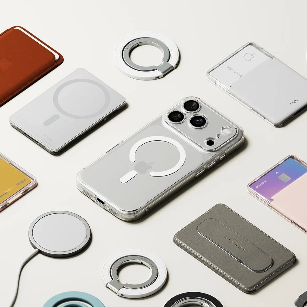 Ringke Fusion Magnetic MagSafe dėklas skirtas iPhone 17 Pro – skaidrus