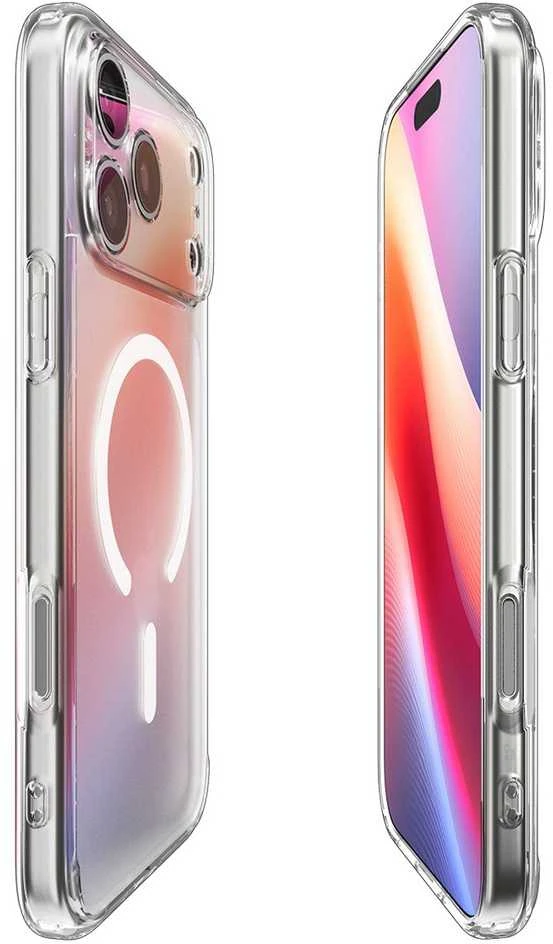 Spigen Ultra Hybrid MagSafe dėklas skirtas Apple iPhone 17 Pro – baltos spalvos