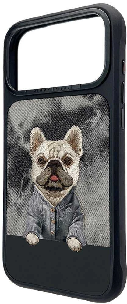 „Nimmy Gentle Pets“ serijos šunims skirtas „MagSafe“ dėklas, skirtas „iPhone 17 Pro“ - juodas