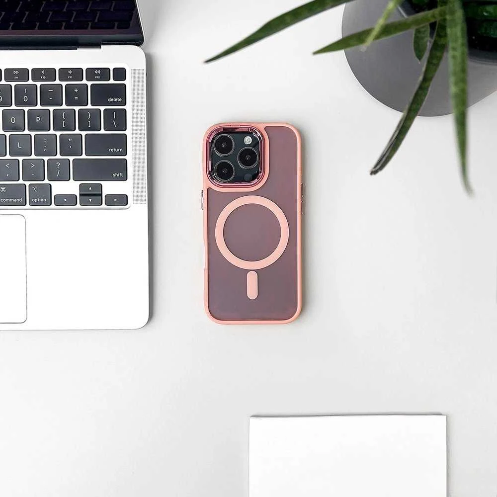 Hurtel MagSafe Compatible Fashion dėklas skirtas Apple iPhone 17 – rožinės spalvos