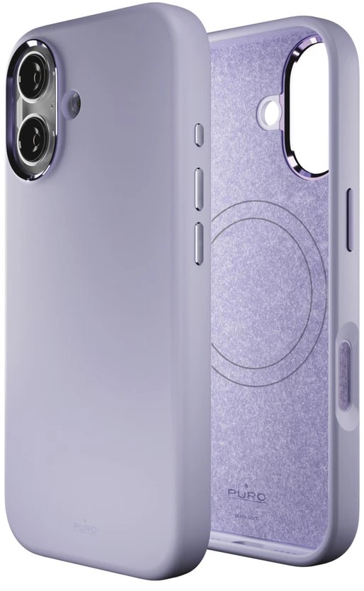 Puro Pure Icon Mag Pro Liquid Silicone dėklas skirtas Apple iPhone 17, suderinamas su MagSafe, su Camera Protection and Aluminum Mygtukai – rožinės spalvos