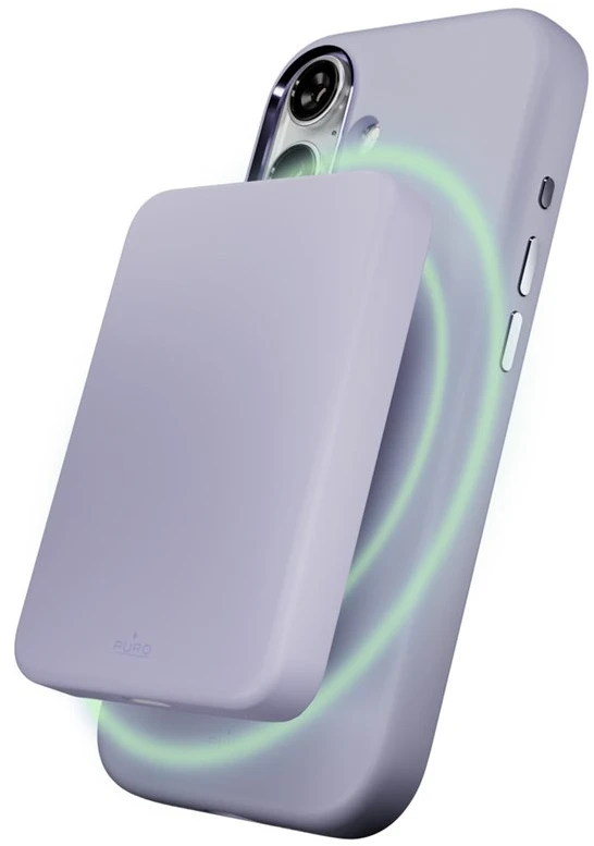 Puro Pure Icon Mag Pro Liquid Silicone dėklas skirtas Apple iPhone 17, suderinamas su MagSafe, su Camera Protection and Aluminum Mygtukai – rožinės spalvos