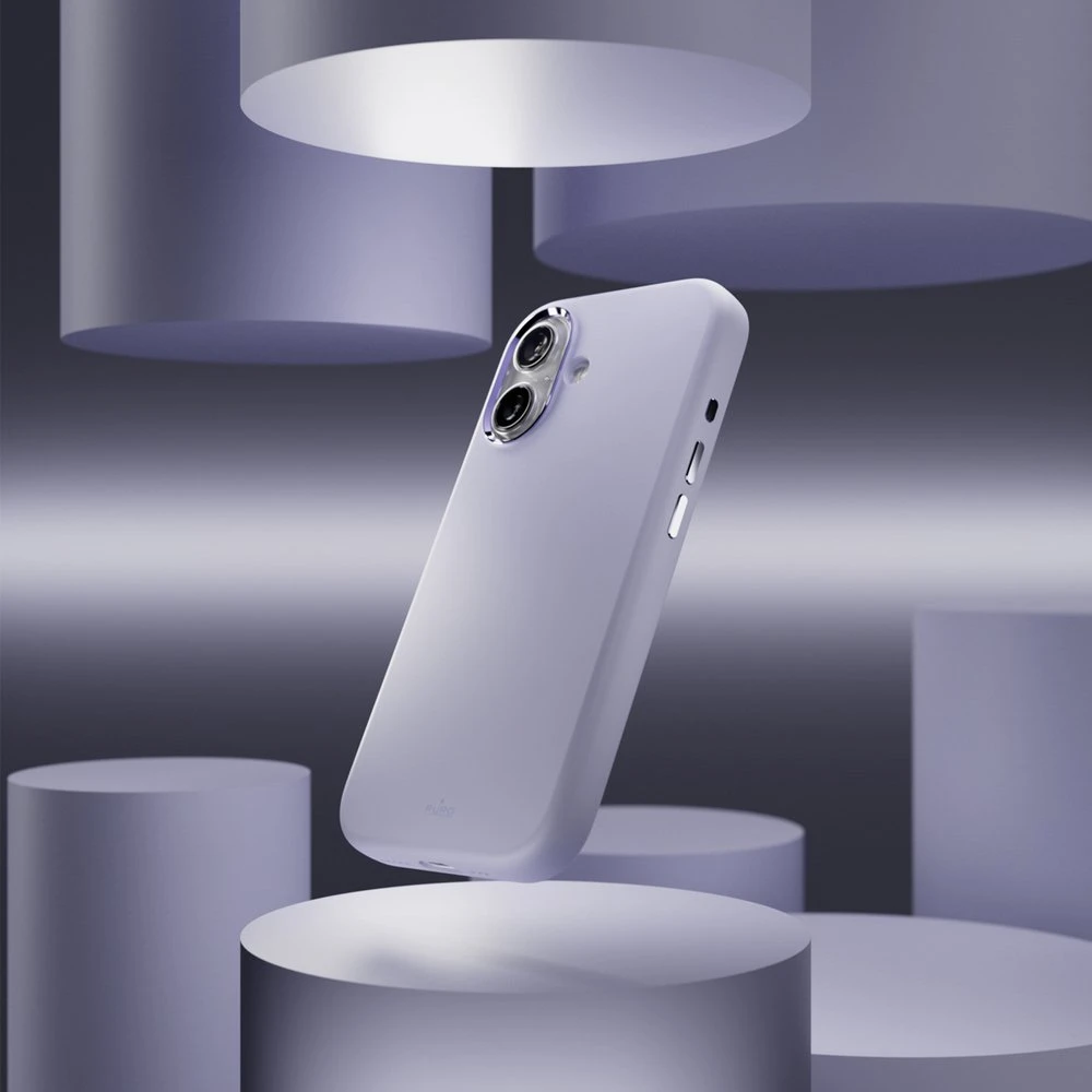 Puro Pure Icon Mag Pro Liquid Silicone dėklas skirtas Apple iPhone 17, suderinamas su MagSafe, su Camera Protection and Aluminum Mygtukai – rožinės spalvos
