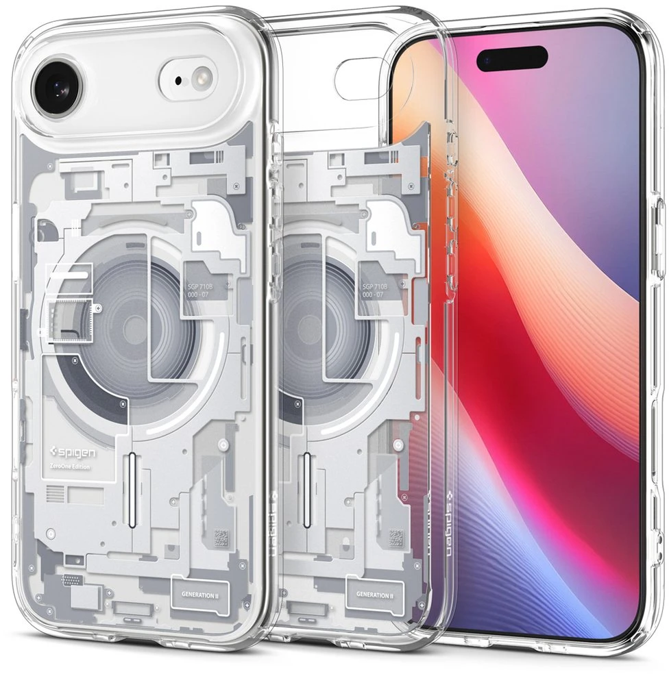 Spigen Ultra Hybrid MagSafe dėklas skirtas Apple iPhone 17 Air Zero One – baltos spalvos
