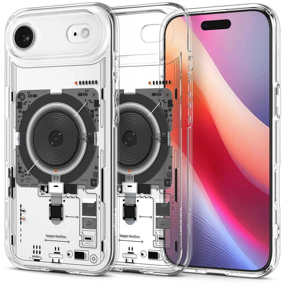 Spigen Ultra Hybrid MagSafe dėklas skirtas Apple iPhone 17 Air Neo One – skaidrus