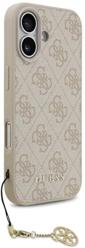 Guess 4G Charm dėklas skirtas Apple iPhone 17 Tone on Tone rožinės spalvos