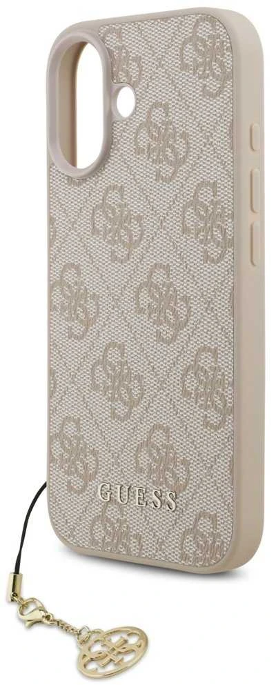 Guess 4G Charm dėklas skirtas Apple iPhone 17 Tone on Tone rožinės spalvos