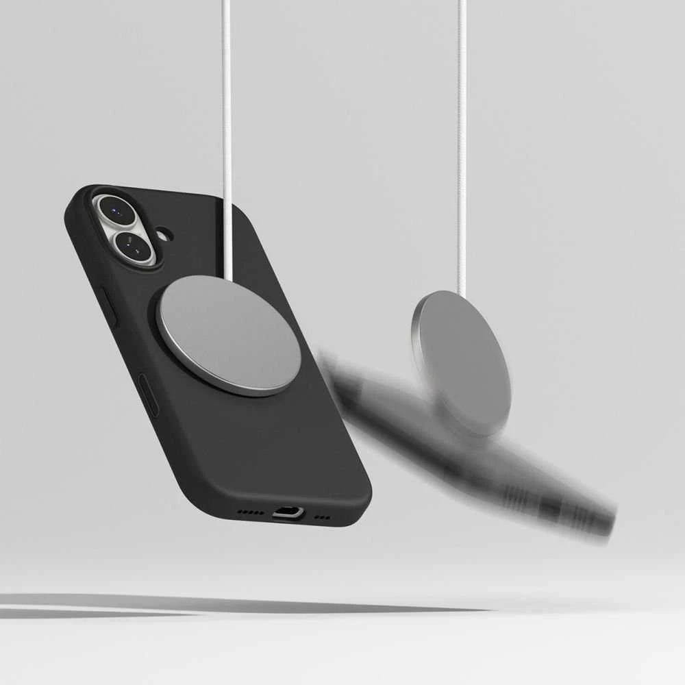 Ringke Silicone Magnetic MagSafe dėklas skirtas Apple iPhone 17 – violetinės spalvos