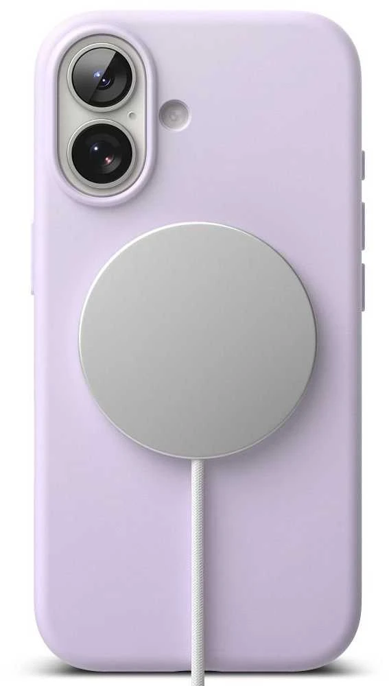 Ringke Silicone Magnetic MagSafe dėklas skirtas Apple iPhone 17 – violetinės spalvos