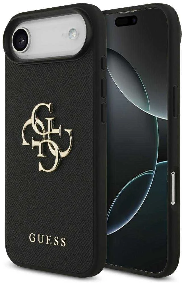 „Guess Grained Big 4G“ ir „Classic Logo“ dėklas, skirtas „Apple iPhone Air“, juodos spalvos