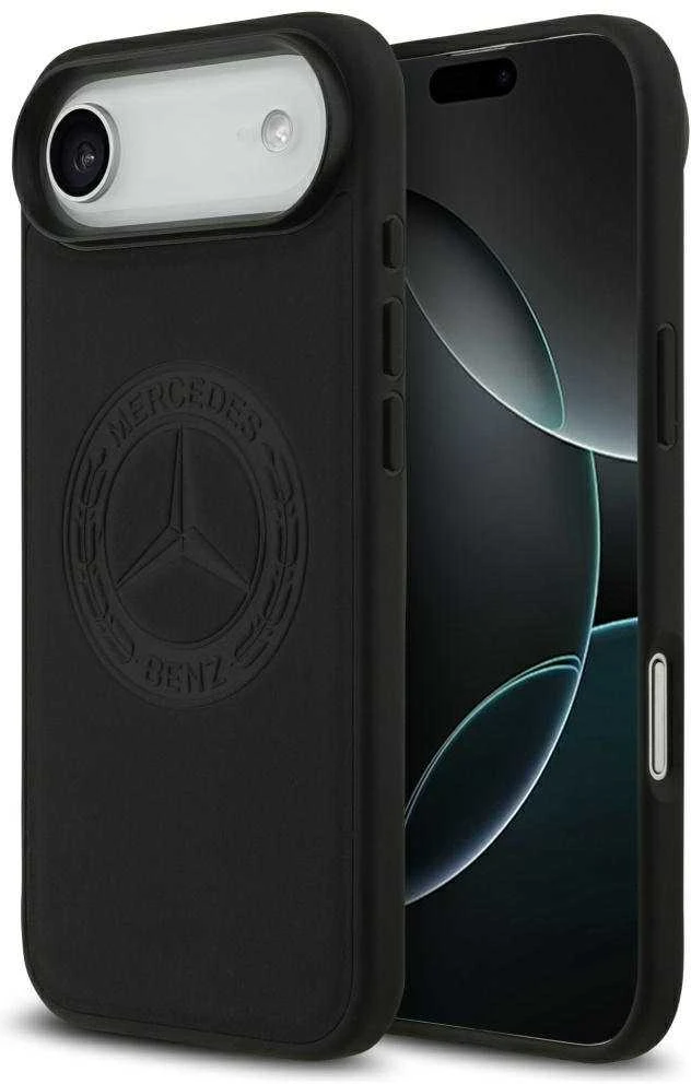 Mercedes Leather Vintage Logo MagSafe dėklas Apple iPhone Air juodos spalvos