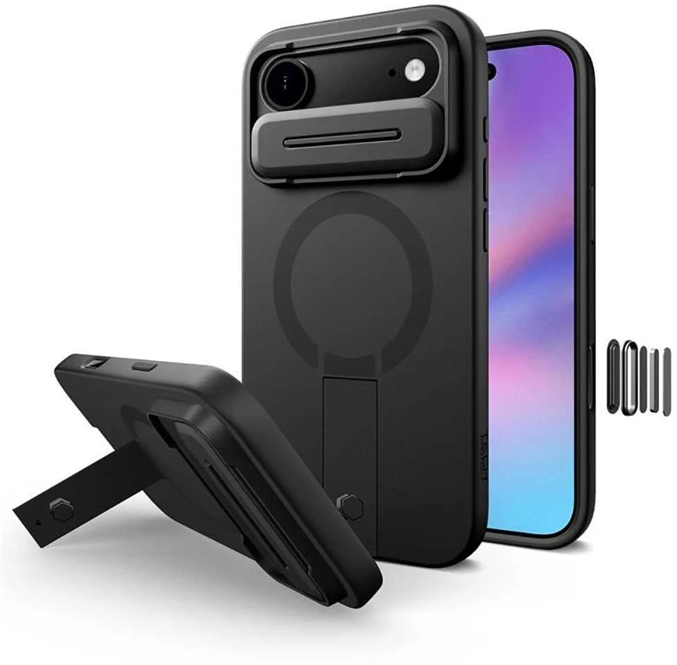 Tech-Protect Kevlar Aura MagSafe dėklas skirtas Apple iPhone Air – juodos spalvos