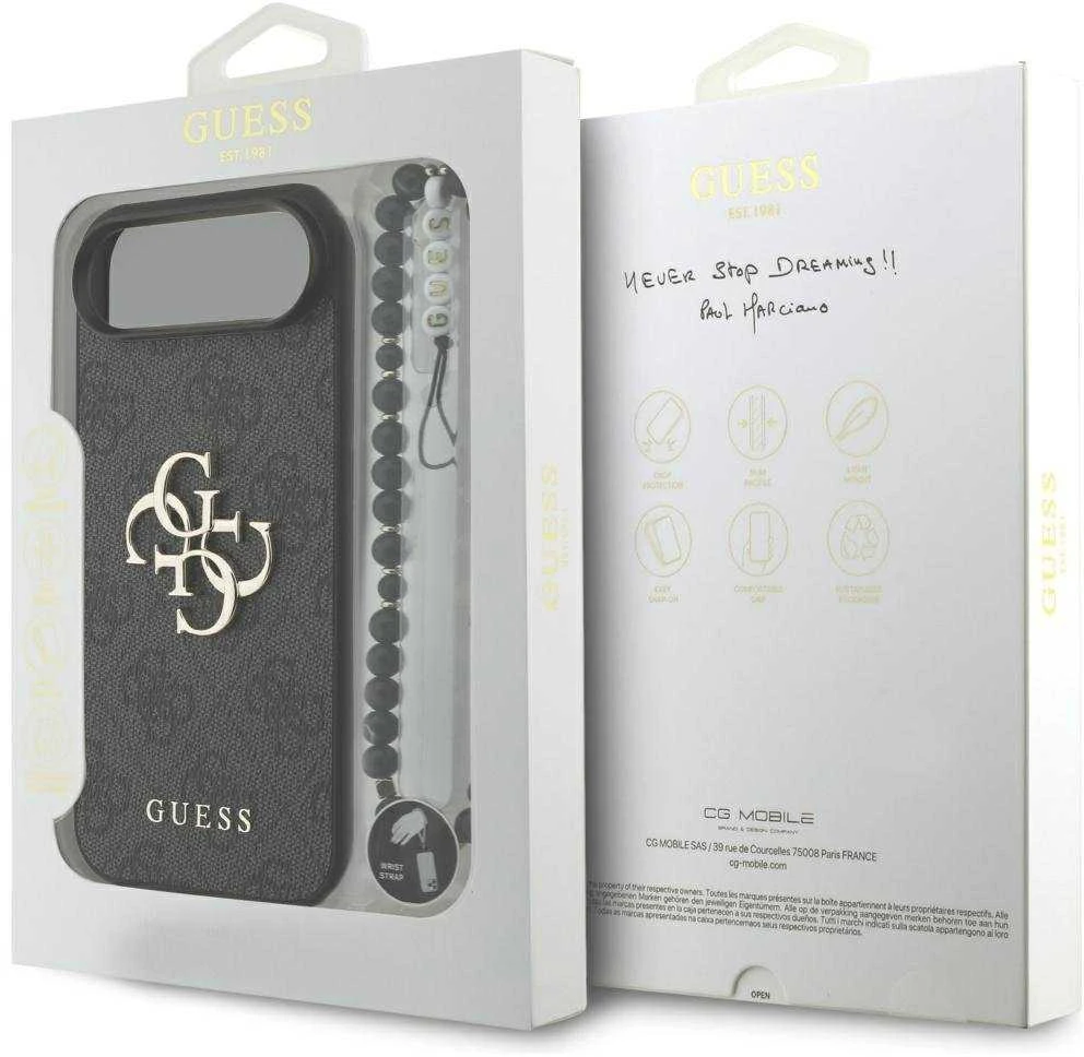 Guess 4G Strap 4G Classic Logo dėklas skirtas Apple iPhone Air juodos spalvos