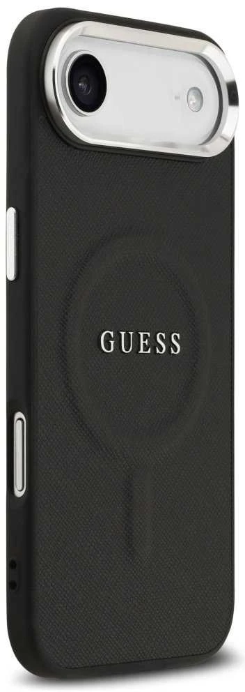 Guess PU Saffiano MagSafe dėklas skirtas Apple iPhone Air juodos spalvos