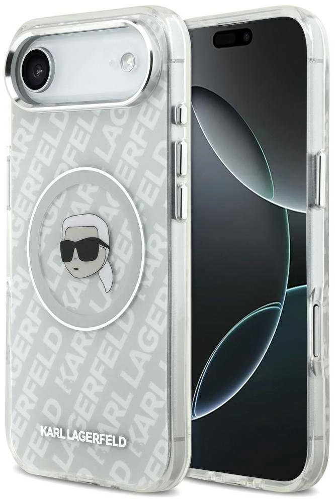 Karl Lagerfeld IML Karl Head Logo MagSafe iPhone Air dėklas – pilkas