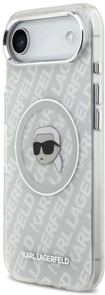 Karl Lagerfeld IML Karl Head Logo MagSafe iPhone Air dėklas – pilkas