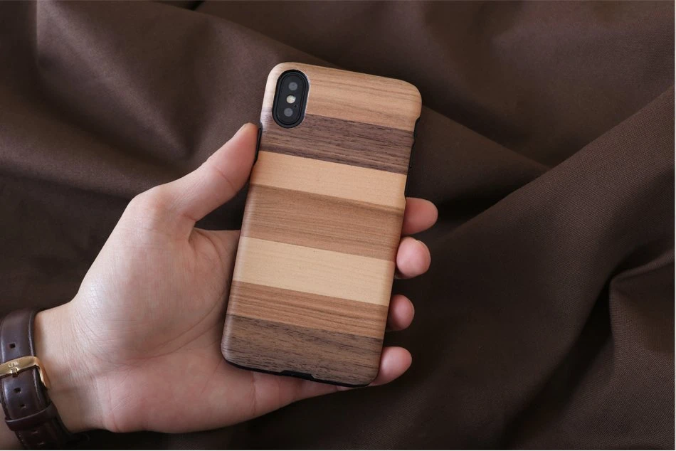 MAN&WOOD SmartPhone dėklas Apple iPhone X/XS sabbia juodos spalvos