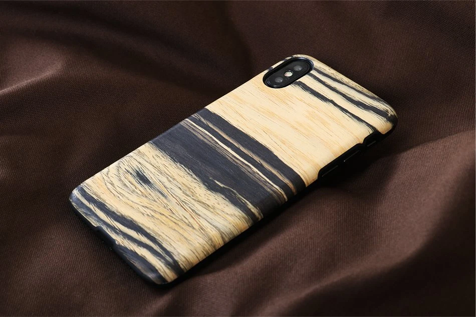 MAN Telefono dėklas iPhone X/XS, baltas juodmedis