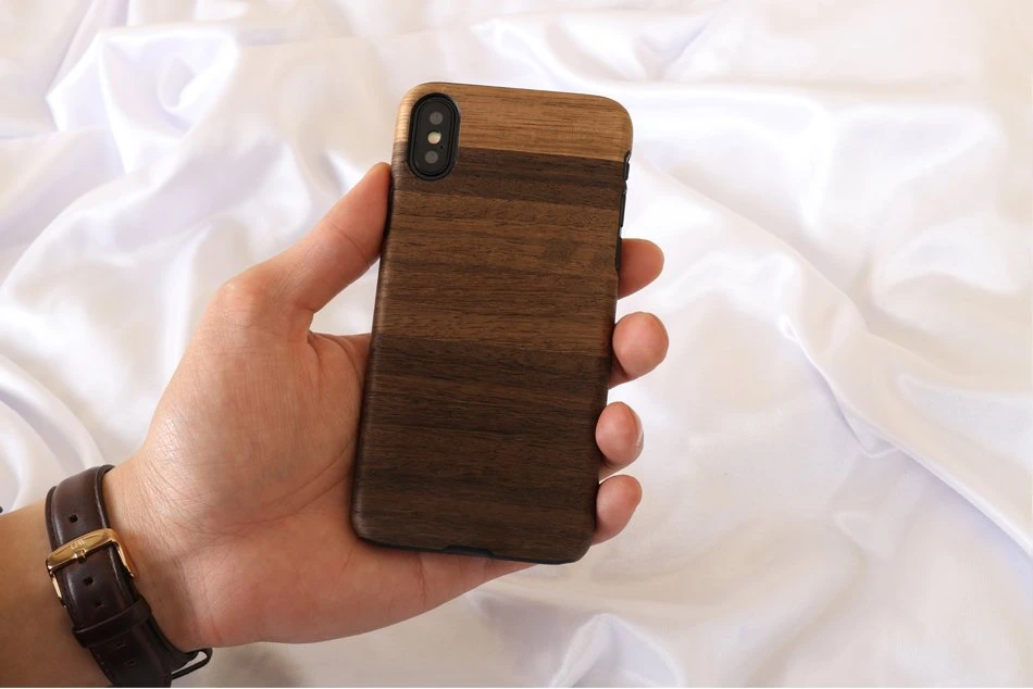 MAN Telefono dėklas iPhone X/XS, juodai rusvas