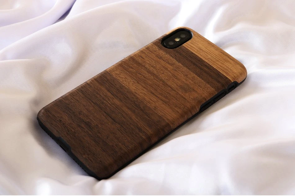 MAN Telefono dėklas iPhone X/XS, juodai rusvas